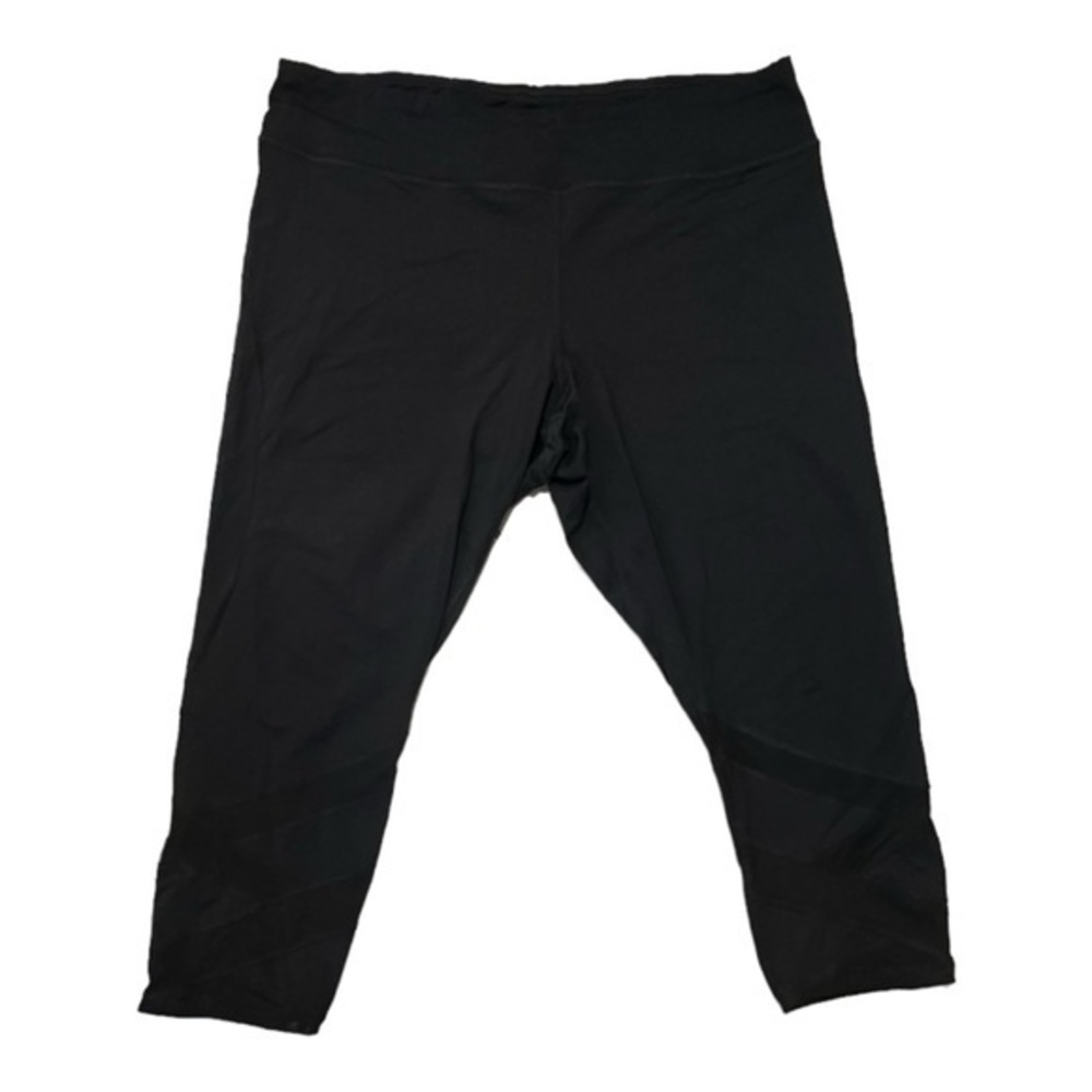 Women’s hyba 2X Black 7/8 Strappy Mesh Leg Leggings 18 20 XXL 2X